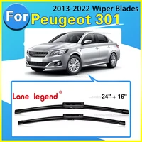 Para Peugeot 301 2013-2022 limpiaparabrisas delantero 2 uds accesorios de ventana de parabrisas 2013 2014 2015 2017 2018 2019 2021