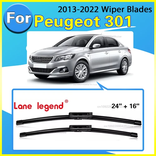 Imagen 1 del producto Para Peugeot 301 2013-2022 limpiaparabrisas delantero 2 uds accesorios de ventana de parabrisas 2013 2014 2015 2017 2018 2019 2021