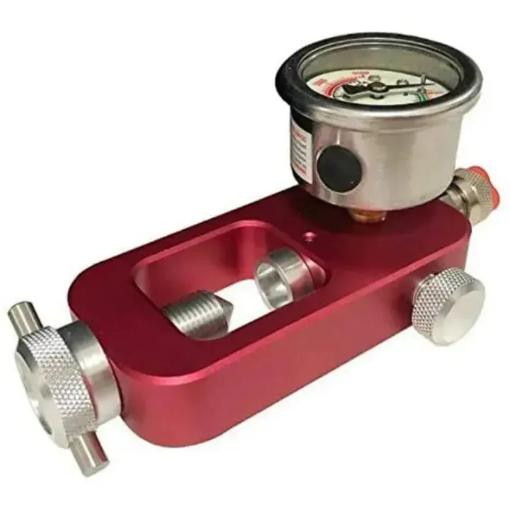 DIN 200 bar 300 bar Compatible Air Inflator Adapter with 6000 psi Pressure Gauge for Scuba Diving and Inflation