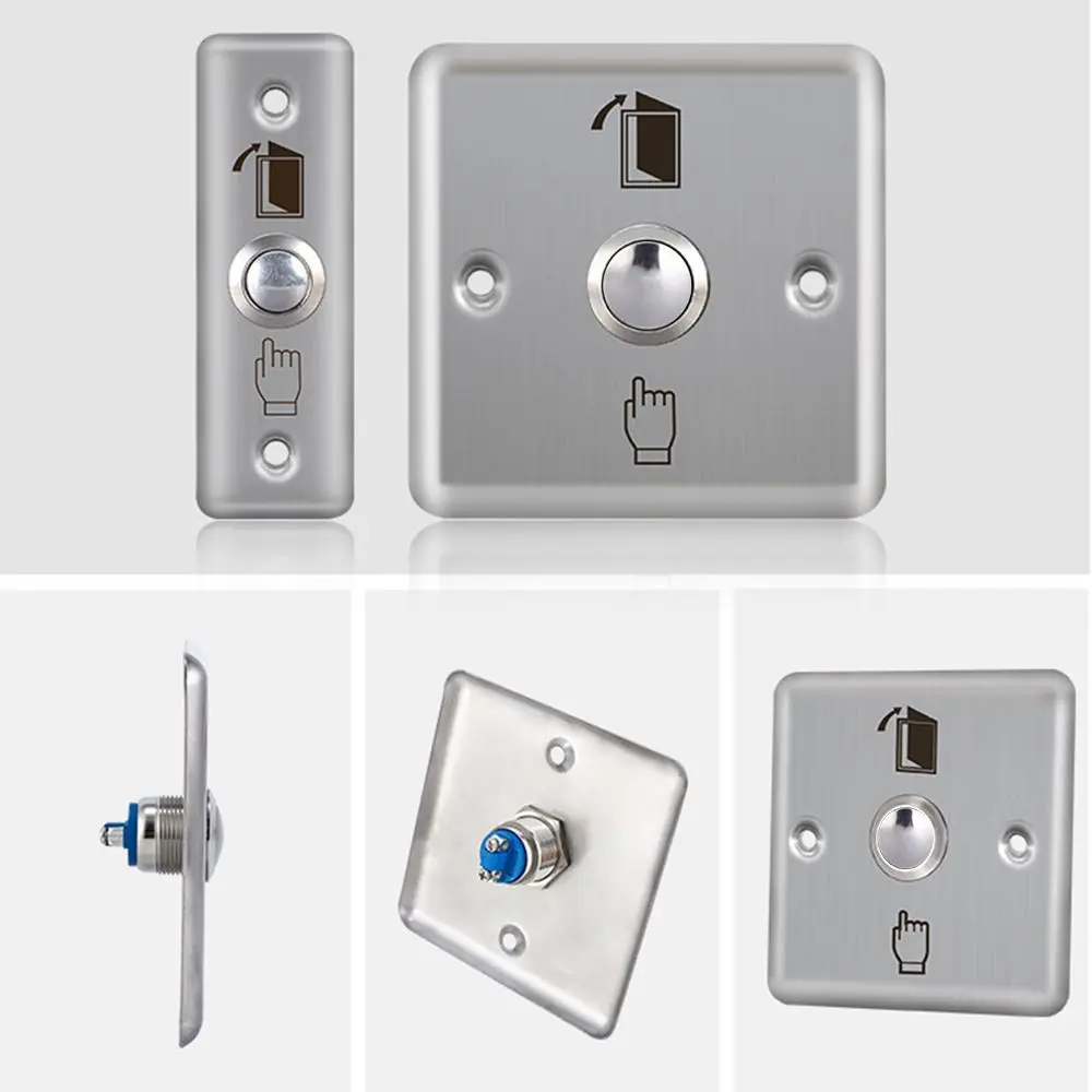 Stainless Steel Door Exit Switch Push Button Release Switch Door Opener Access Control Switch Electronic Door Lock