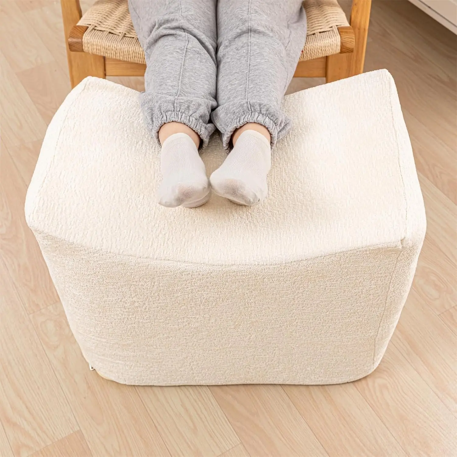 

Ottoman Foot Stool Multi-Functional Modern Foam Pouf Ottoman Foot Rest Floor Pouf Sofa Footrest Extra Seating For Living Room