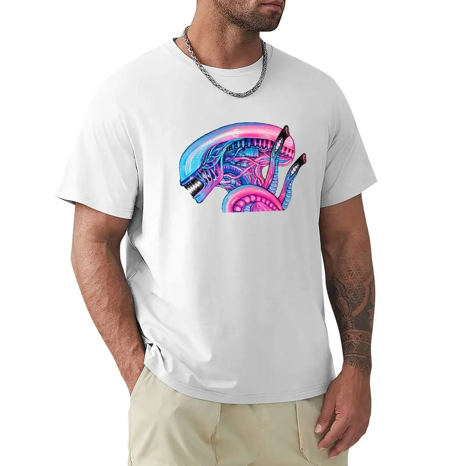 Cotton Candy Alien - Acrylic Painting T-shirt funnys boys animal print customizeds mens champion t shirts