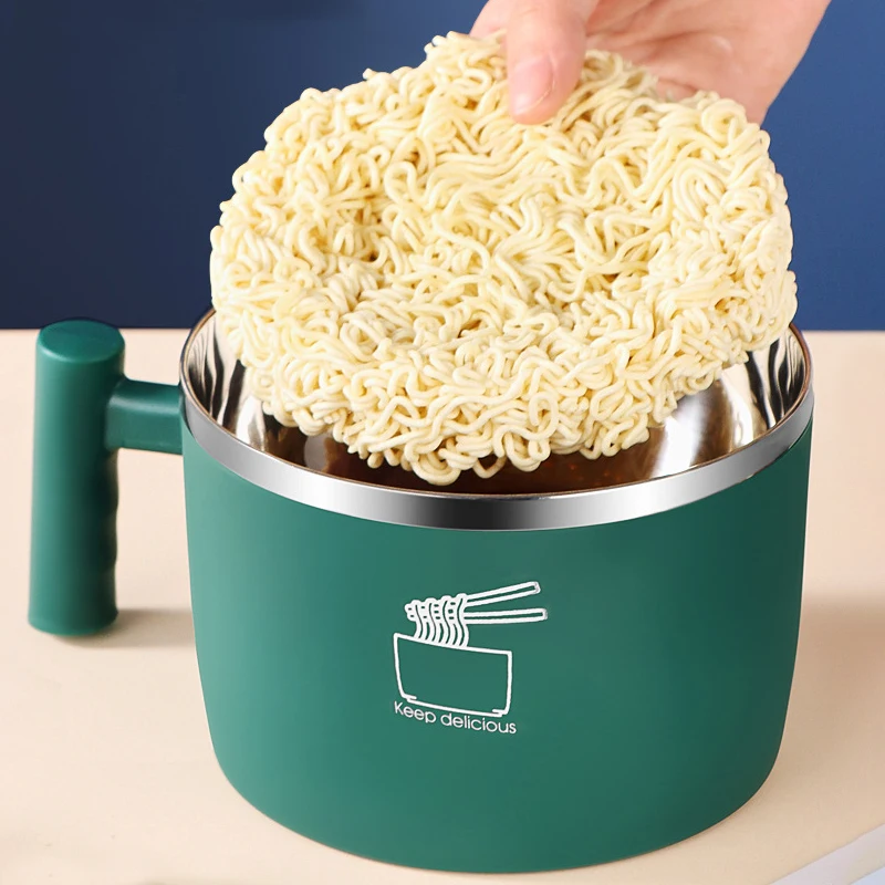 Japanese Ramen Bowl with Phone Stand with Lid And Handle Instant Noodles Bowls