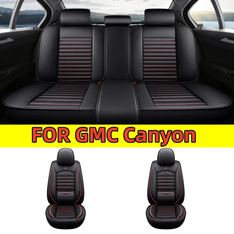 

FOR GMC Canyon Waterproof PU leather car seat cover, wear-resistant, soft and comfortable 5-seat full coverage seat cover