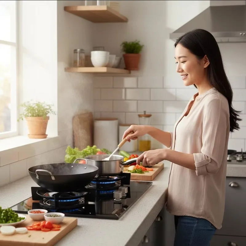 Black Tempered Glass Panel 2 Burner Built In Gas Hob Kitchen Cooking Appliance NG LPG Dual Fuel Gas Stove - view 2