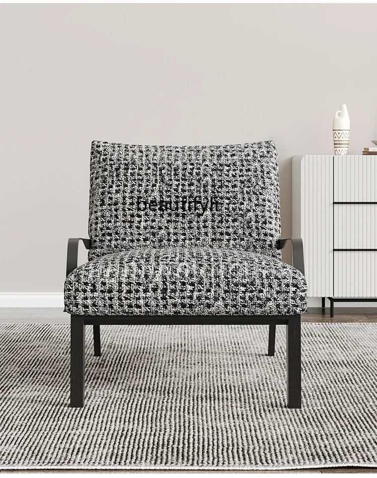 

C Итальянский односпальный диван, современный пуховый досуг, ткань для гостиной, спальни, балкона, стул из массива дерева