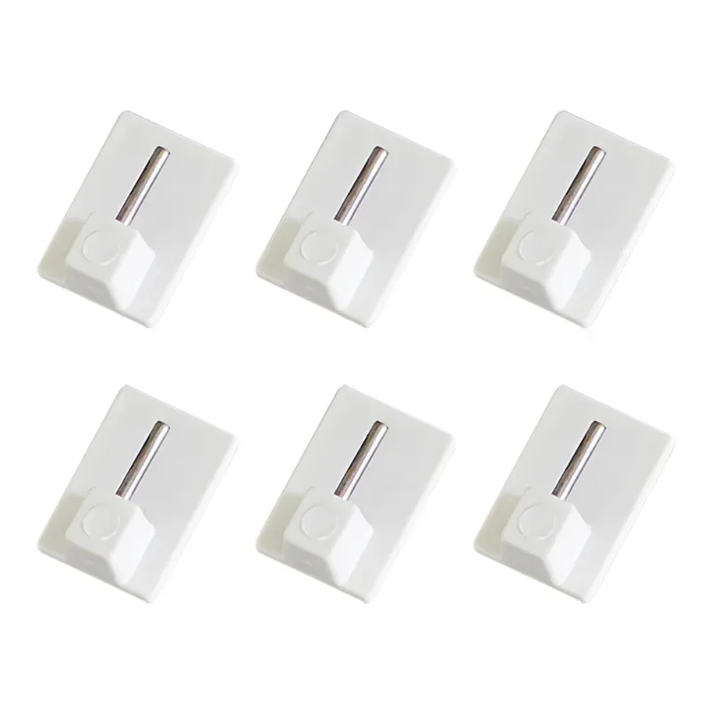 10Pcs Self-adhesive Wall Hook Storage Hooks Kitchen Bathroom Hook Curtain Buckle Curtain Hooks Buckle Accessories