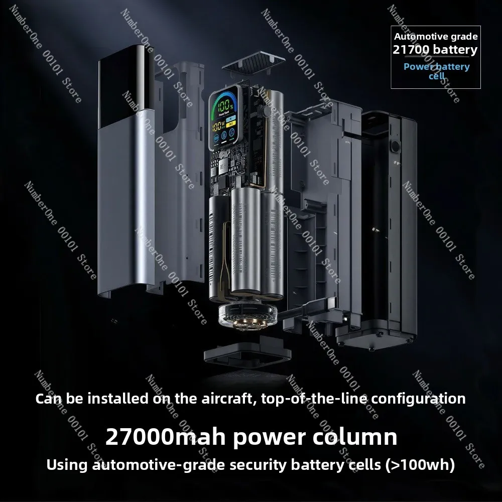 3c power bank comes with retractable cable 30000 mah 140w fast charging digital display movable power supply