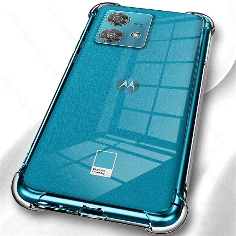 For Motorola Edge40 Edge 40 Neo 5G Case Protect Lens Clear Airbags TPU Soft Cover Moto Edge40Neo 5G 2023 6.55