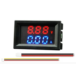 DC 100V 10A voltmetro amperometro blu + rosso LED Amp Dual Digital Volt Meter Gauge