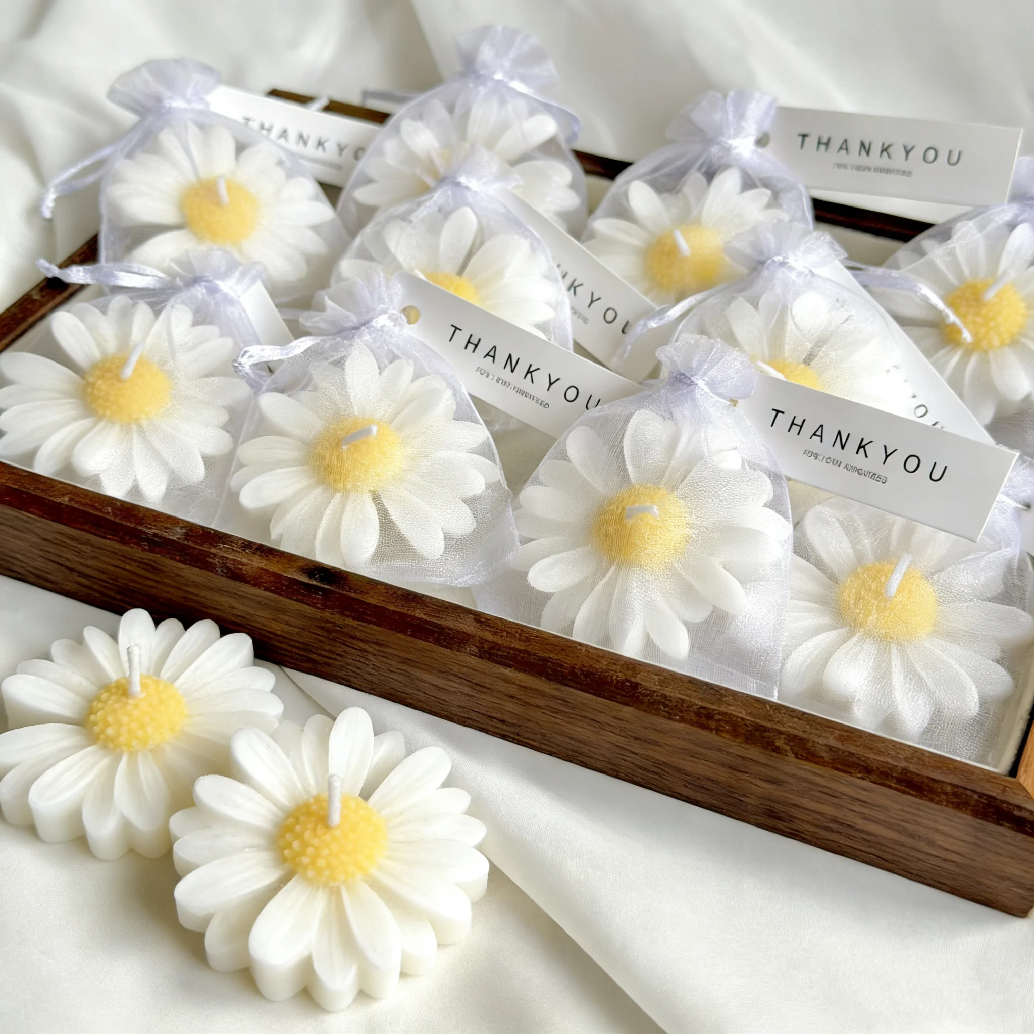 Home Fragrance Set Gift - 1pc/5pcs/10pcs Daisy Shaped Candles Set -
