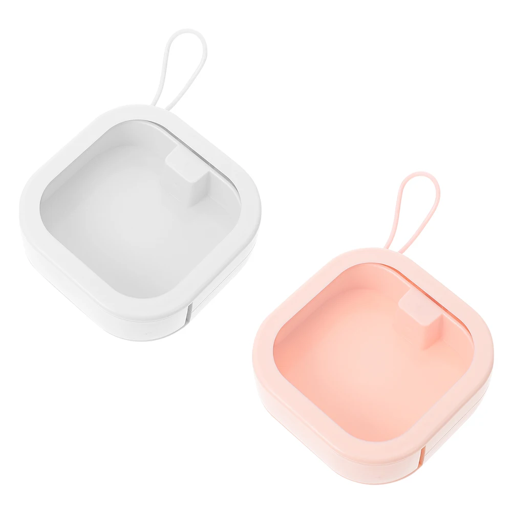 

2 Pcs Jewelry Storage Box Multi-function Portable Jewellery Holder Accessory Small Earring Abs Earrings Case