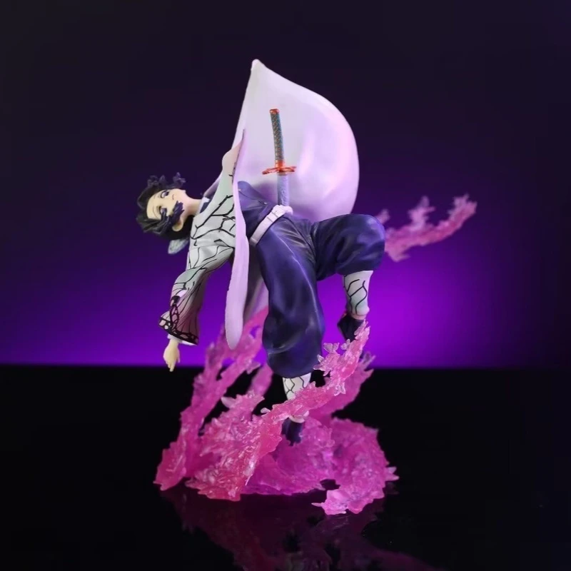 20cm Demon Slayer Kochou Kanae Beautiful Girl Anime Figure Model Statue Boys Collection Desktop Decoration Ornament Toys Gifts