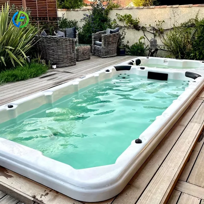 Customized Massage Endless Pool With Spa Underground 47 Jets Training Spa 6m Pools Smart Swimming Outdoor Swim Spa