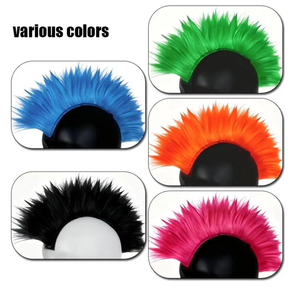 

Красочные синтетические парики-мованки на клейкой основе, многоразовые украшения для шлемов, аксессуары для мотоциклов и велосипедов, парик-мованка для шлема