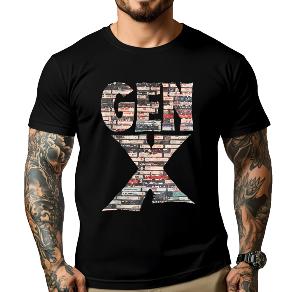 

Gen X 80 Rock Cassettes Mens Designer Clothes Christmas Shirt Printed On Graphic Cotton Short Sleeve