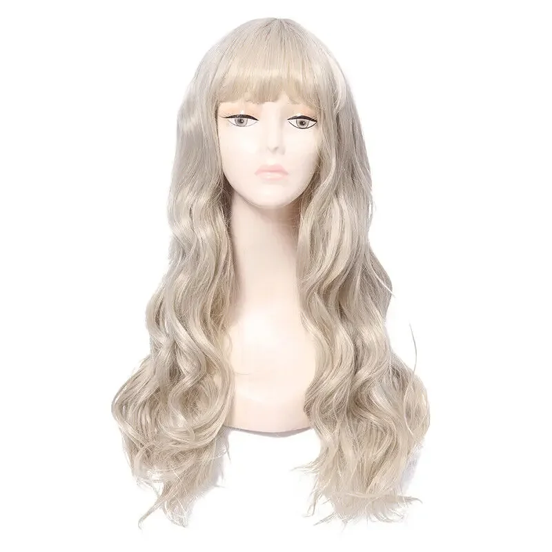 Women Girl Long Wig Mixed Fluffy Wavy Tousled Harajuku Lolita Hair