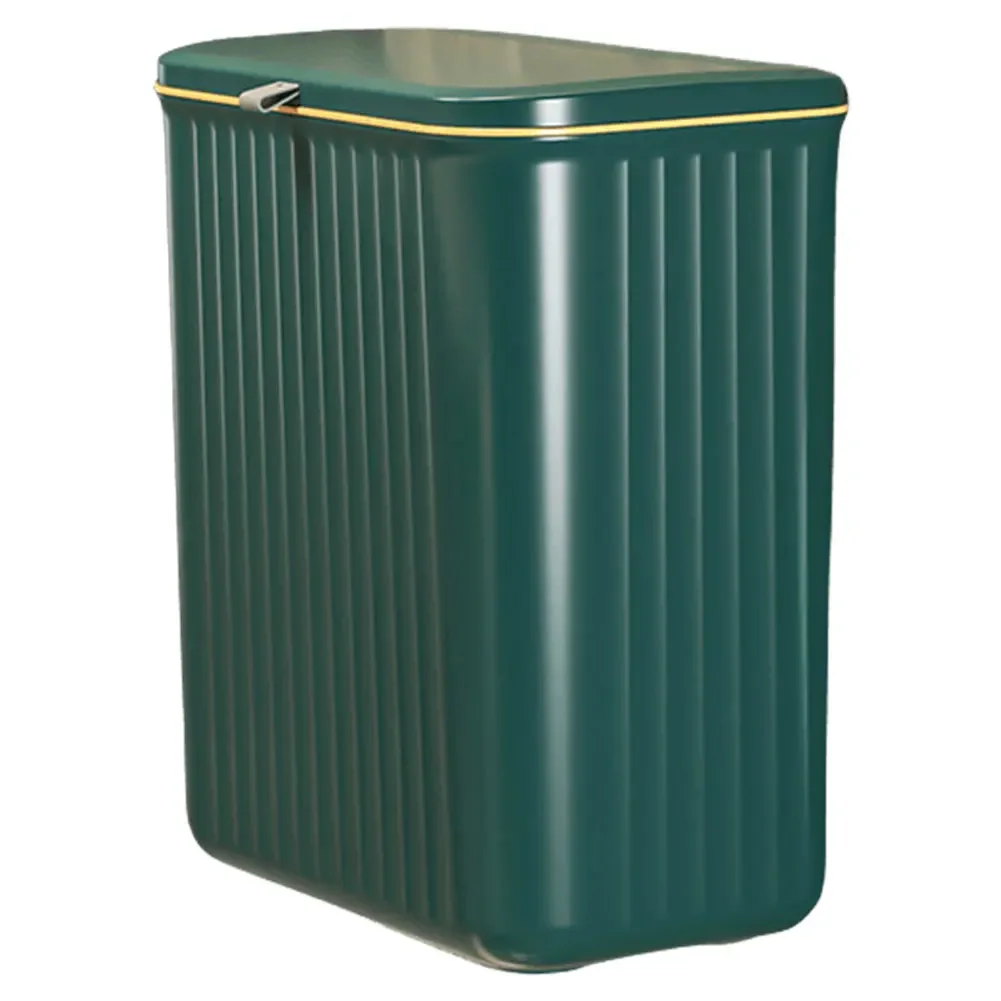 8/12L Garbage Bucket Large Capacity Wall Mounted Sealed Garbage Can with Lid Multifunction for Kitchen Bathroom