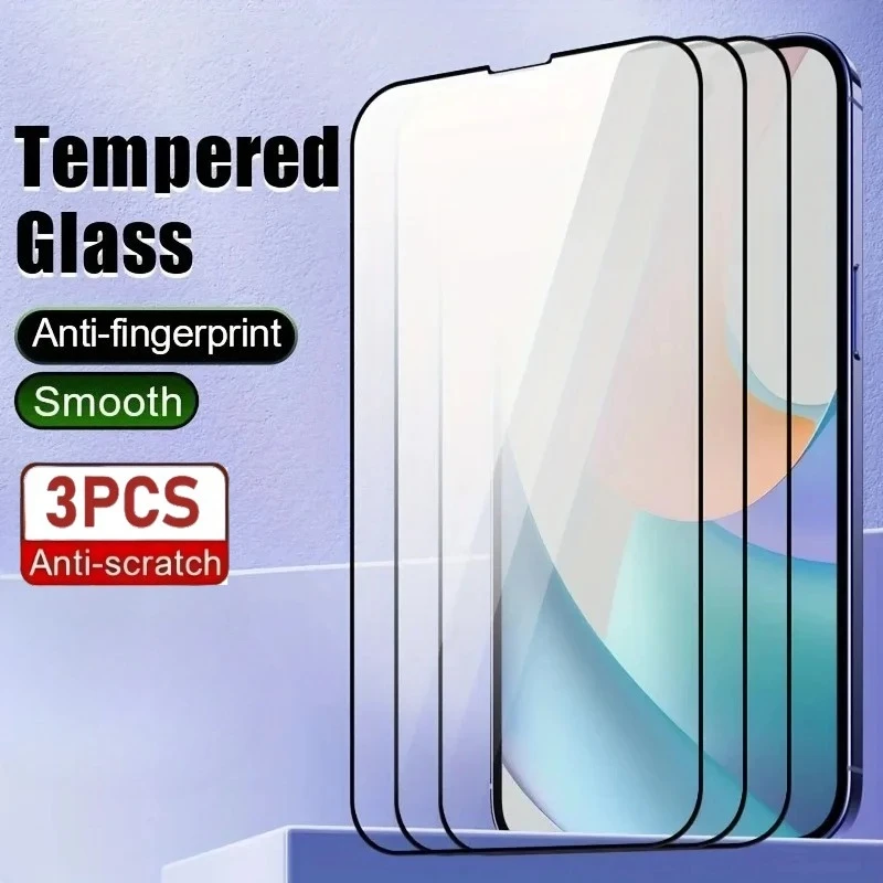 

3 шт. Защитная пленка из закаленного стекла для iPhone 17 16 15 14 Pro Max 13 12 Pro Защитная пленка для iPhone 16 15 Plus XS XR XS Max