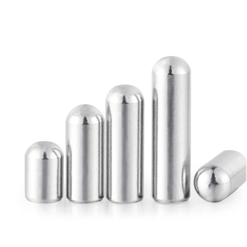 10-50pcs Round Head Cylindrical Pin Locating Dowel 304 Stainless Steel M0.6 M0.8 M1 M1.2 M1.5 M1.8 M2 M2.3 M2.5 M2.8 M3 M4 M5 M6