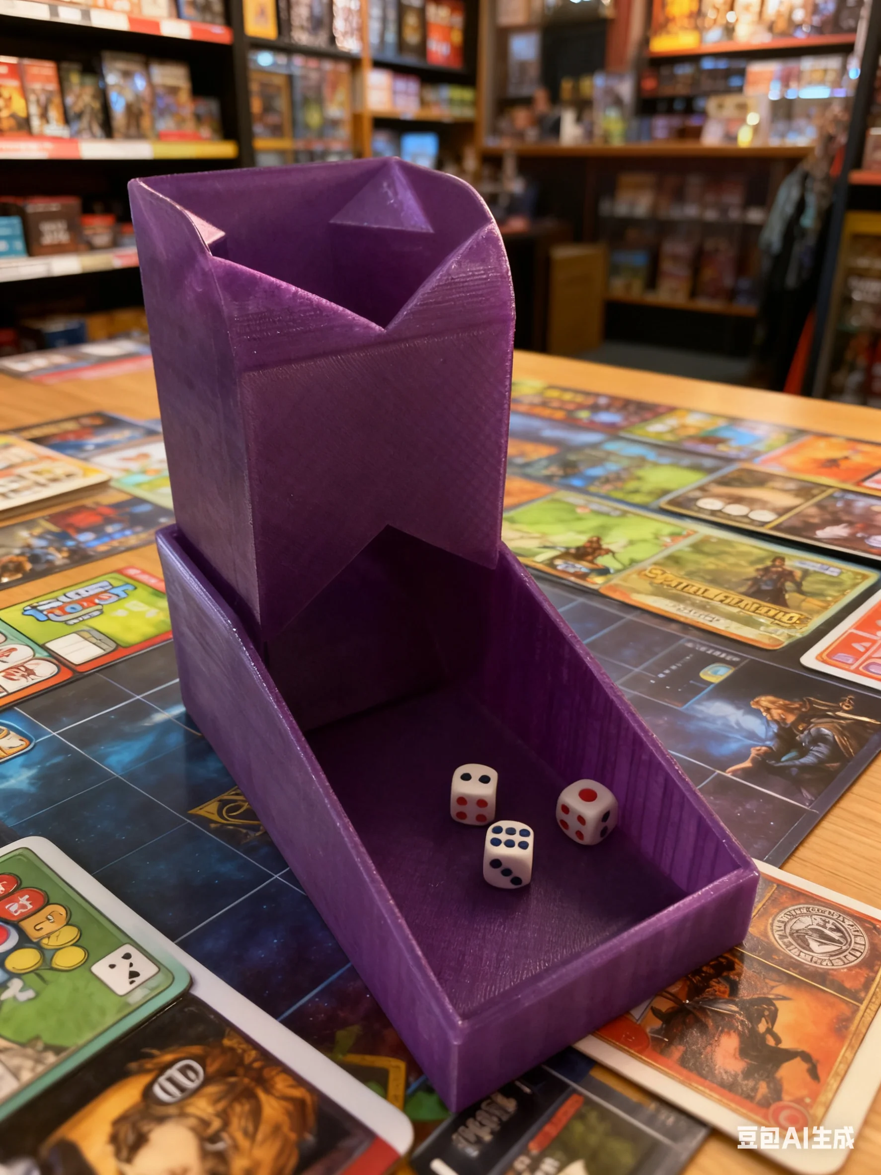 

3D Printed Foldable Dice Tower - Purple, Fits Max D20 Dice | Portable for Game Nights, Fun & Practical Tabletop Accessory