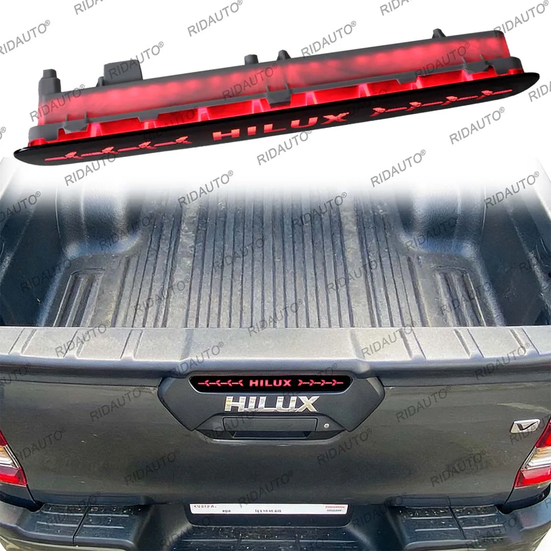 Luz de freio da porta traseira de montagem alta luz traseira da parada de freio para hilux rvo 2015-2025 traseira completa led 3a terceira luz de freio da cauda lâmpada led