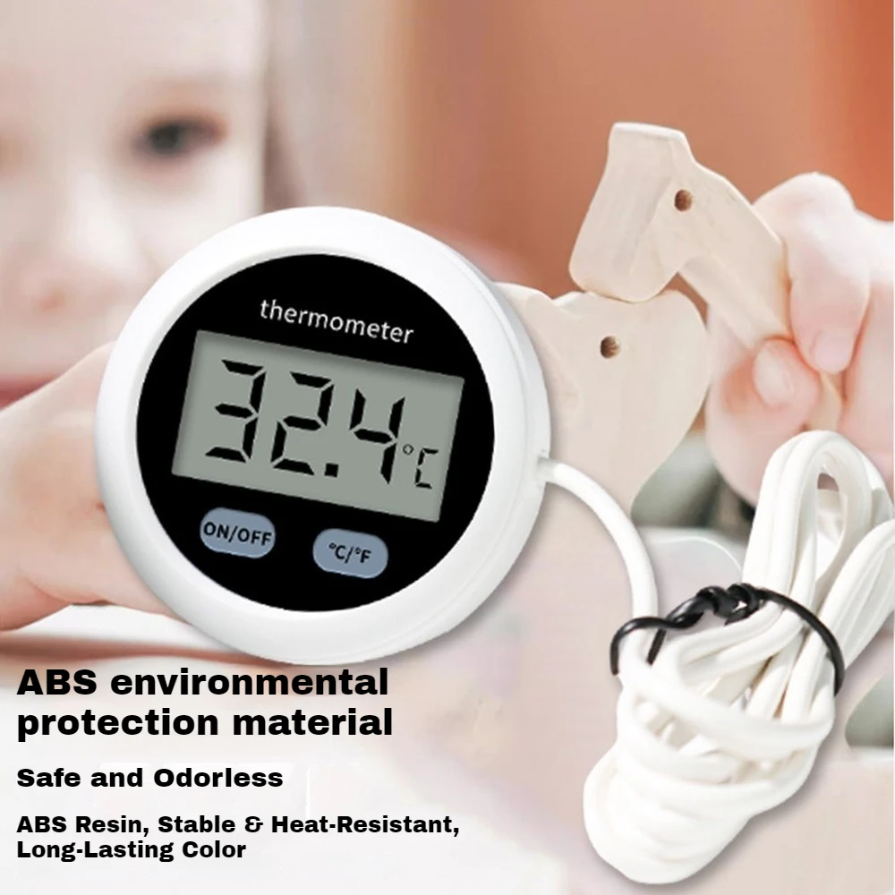

LCD Digital Thermometer Temperature Meter -50~+110℃ Magnetic Mini Round Thermometer Sensor Monitor for Aquarium Fish Tank