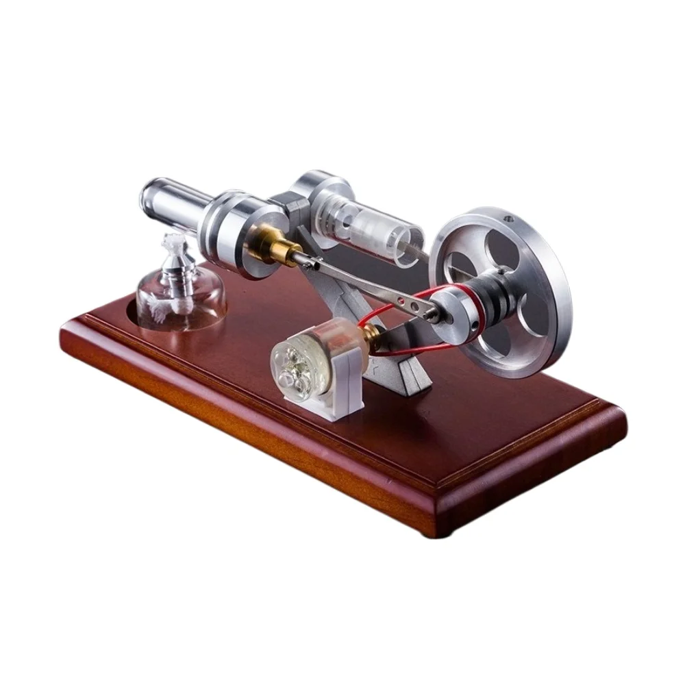 Single Cylinder Stirling Generator Model Metal External Combustion Engine Physics Experiment Science Popularization Engine Model