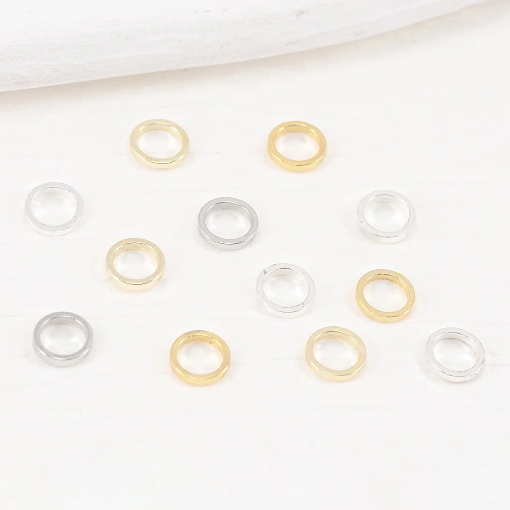 

Closed Jump Rings Brass Silver and Gold Color Plated 4mm 5mm 6mm 8mm 10mm Soldered Loops Connectors Diy Jewelry Findings