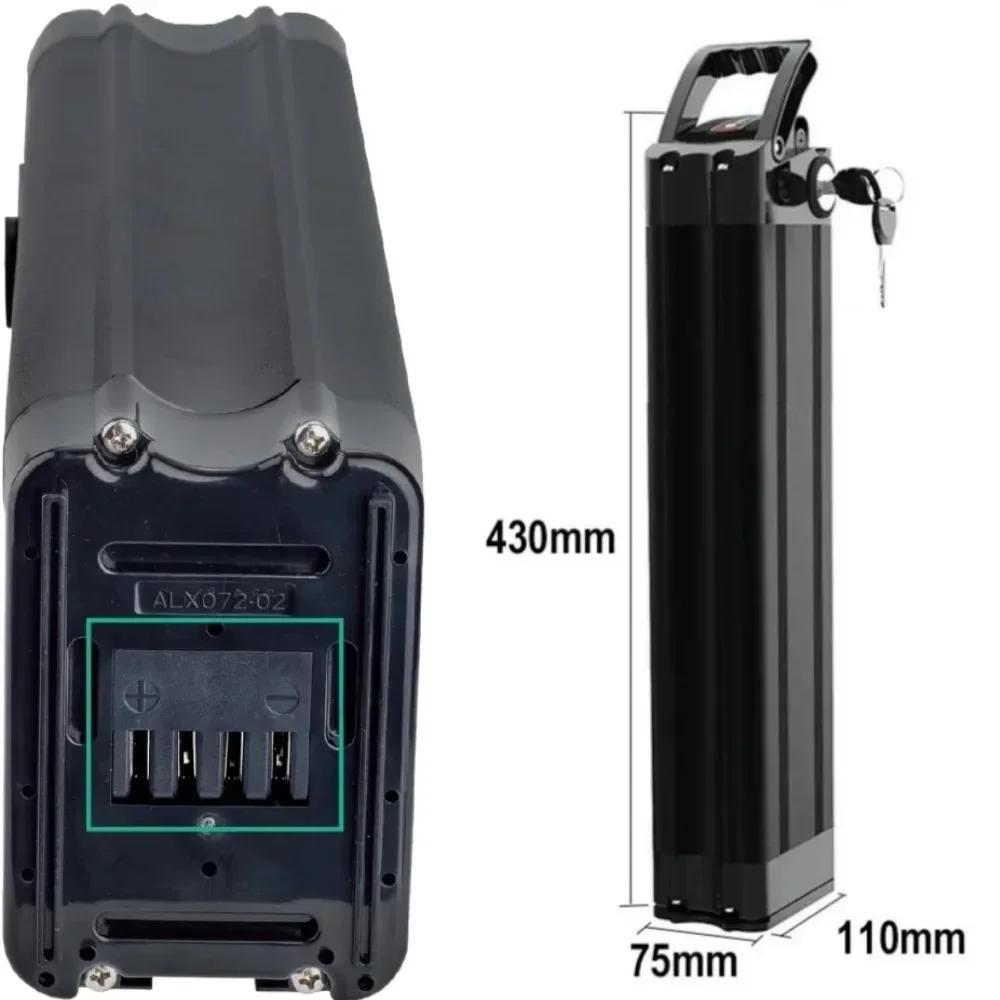 48V 15Ah 20Ah Silver Fish Removable Lithium Battery Pack With 2A Charger Replacement For BURCHDA R8S Pro JINGHMA R8 Pro bike