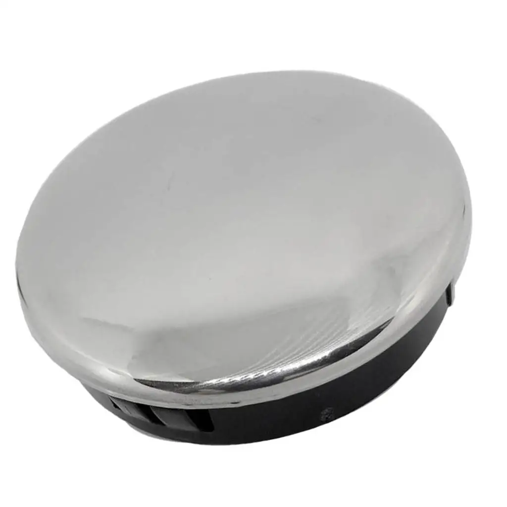 

Sport Boat Steering Wheel Cap Silver Black Plastic Stainless Steel Center Cover for Marine Yacht Fits 70x70x23mm