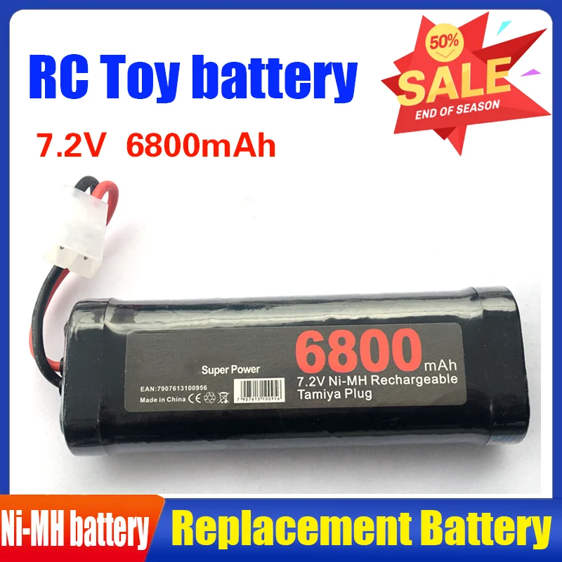 

New 7.2V battery 6800mAh Ni-MH battery pack for RC car truck Buggy Boa