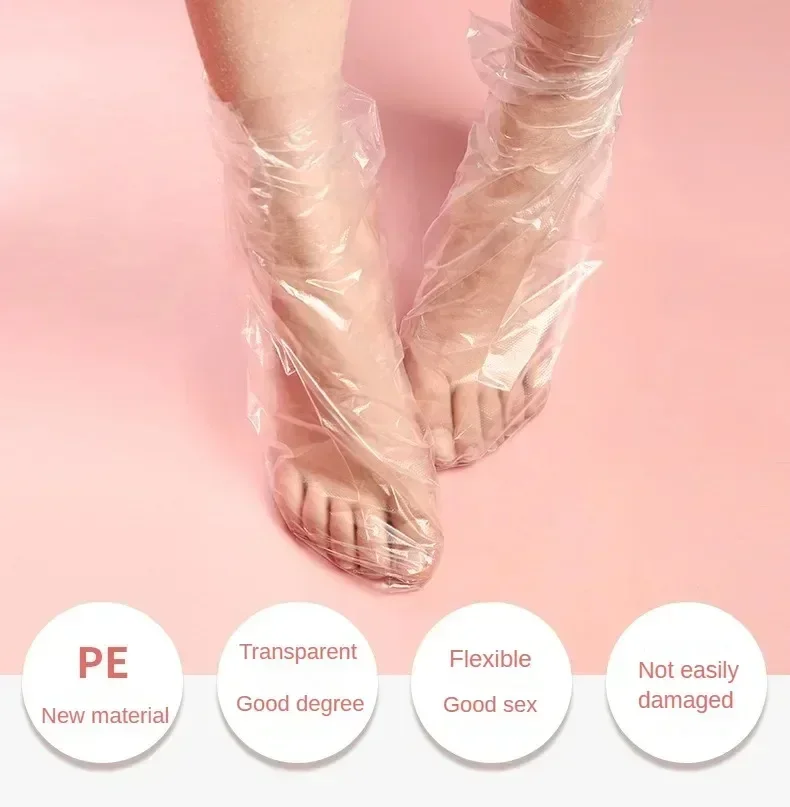 Rimuovere Screpolature Bagno Pulire Strumenti Per La Cura Del Piede 100 Pz/borsa Trasparente Usa E Getta Borse Per Piede Detox SPA Coperture Pedicure Prevenire L'infezione