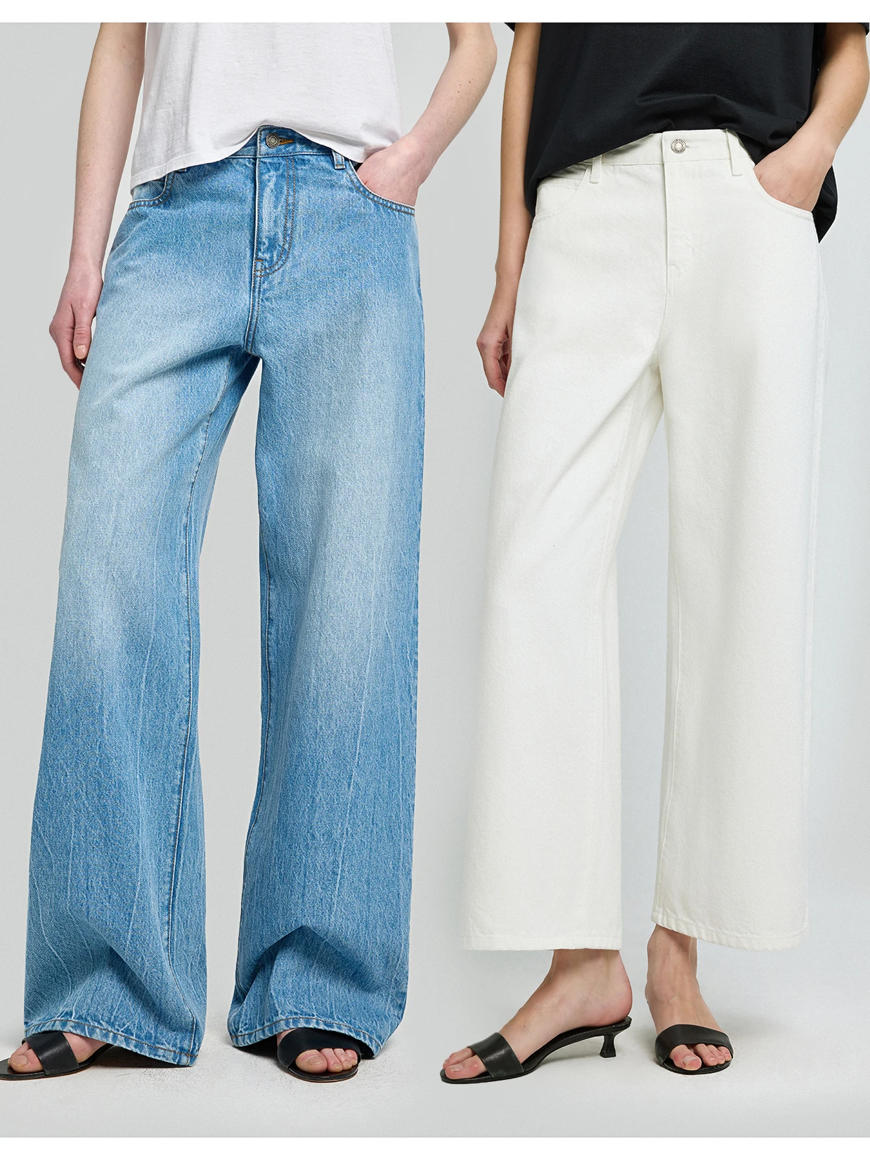 

Classic Loose Straight Leg Organic Cotton Handmade Dyeing Floral Pattern Denim Jeans Low Waist ket Detail All Season Ladies