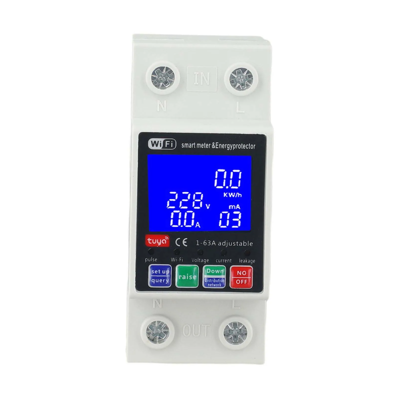 

Smart Metering Switch with For Tuya Compatibility 63A AC Meter with LED Backlight for Enhanced Safety and Control