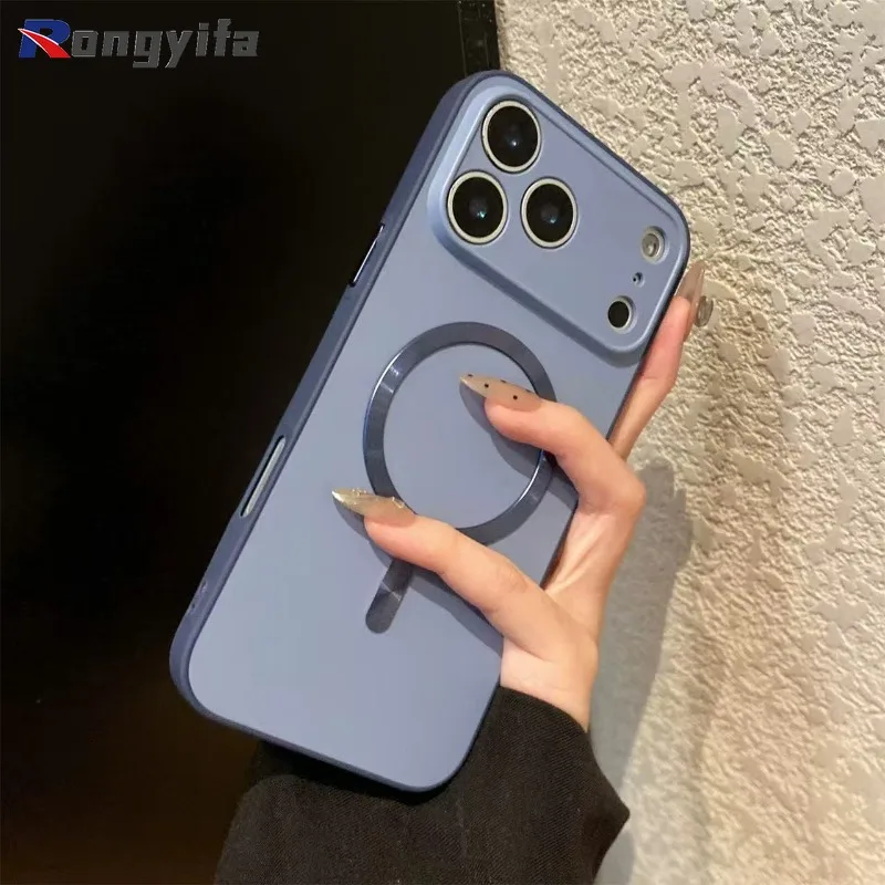 

Simple Magnetic Phone Case For Realme 15X C85 C65S C63 C61 C55 C53 C51 C51S C35 9i Note 60 60X 50 Wireless Charging Cool Cover