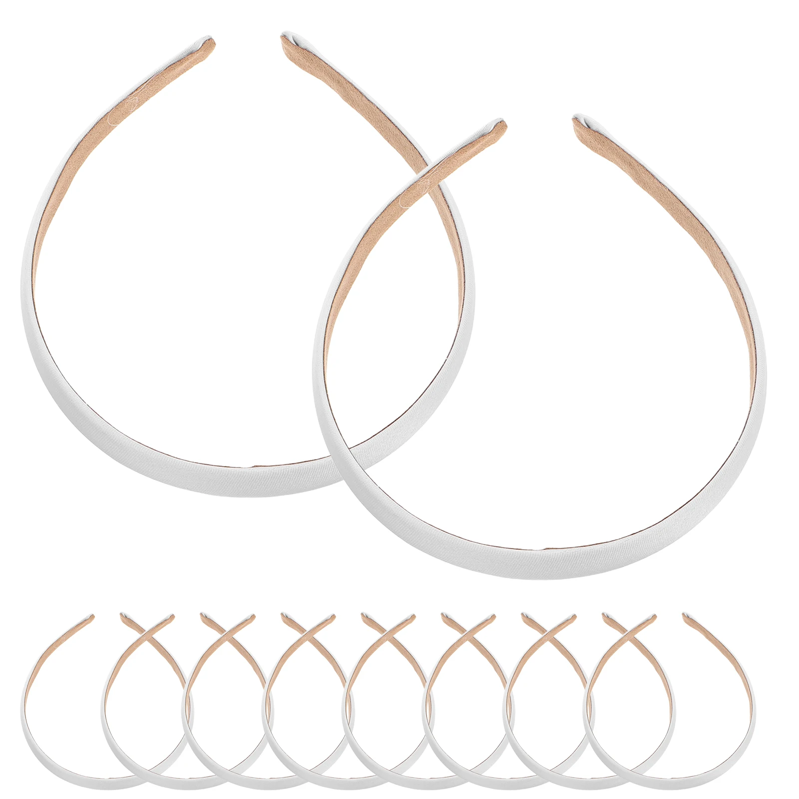 

15pcs White Headbands Wide Plastic Hair Accessories for Women Girls Nonslip Fabric Wrapped Durable Comfortable Fashion Holiday