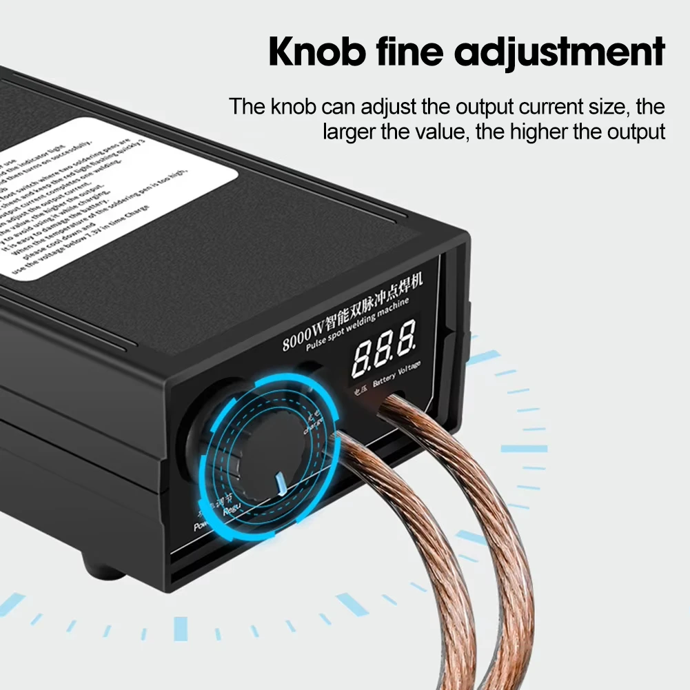 Vendite calde buona saldatrice a punti ad alta potenza da 8000 W Display digitale saldatrice a punti Smart Dual Pulse Street