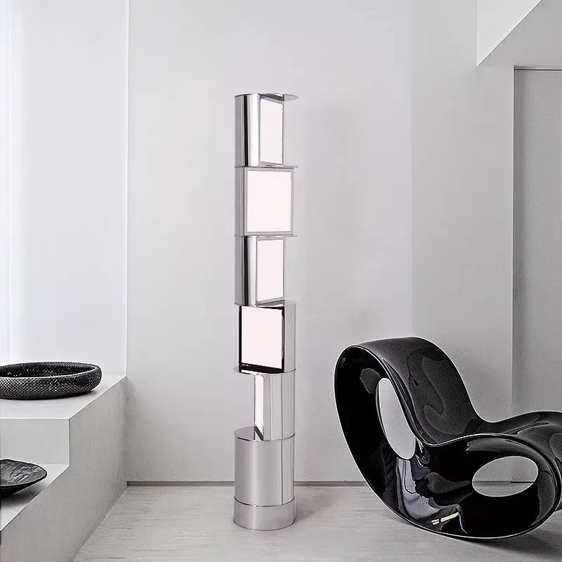 Designer Rotating Premium Luxury Stainless Steel Art Deco Floor Lamp Hotel Lobby Living Room