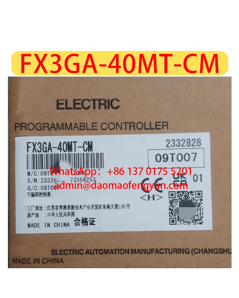 

FX3GA-40MT-CM Совершенно новый программируемый контроллер ПЛК, оригинальный, FX3GA 40MT CM, быстрая доставка