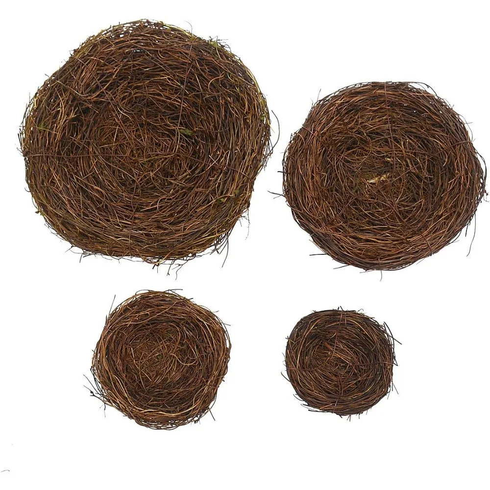 2 قطعة 8 "عش الطيور الروطان الطبيعي الربيع الديكور الدعائم الحرف عيد الفصح حفل زفاف حديقة فناء ساحة المنزل