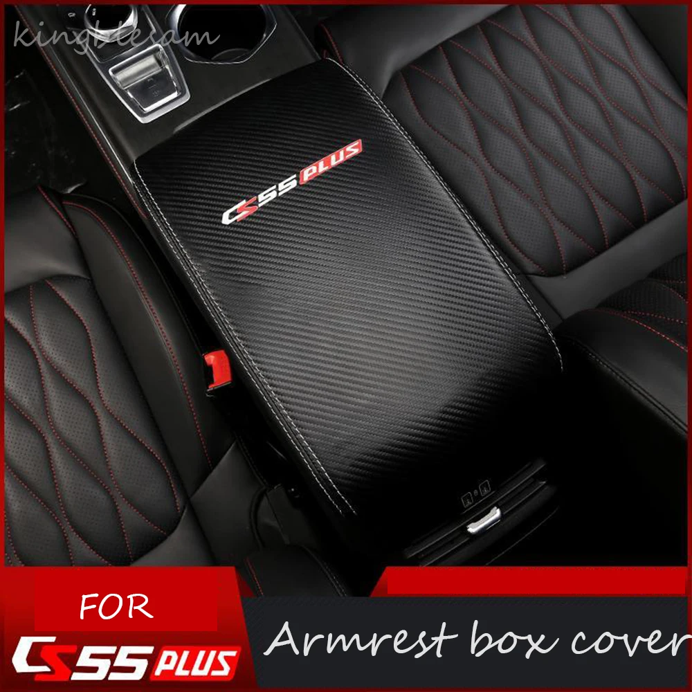 

Leather For CHANGAN CS55PLUS 3nd Gen 2024 Auto Center Armrest Cover Car Central Control Armrest Box Surface trim accessories