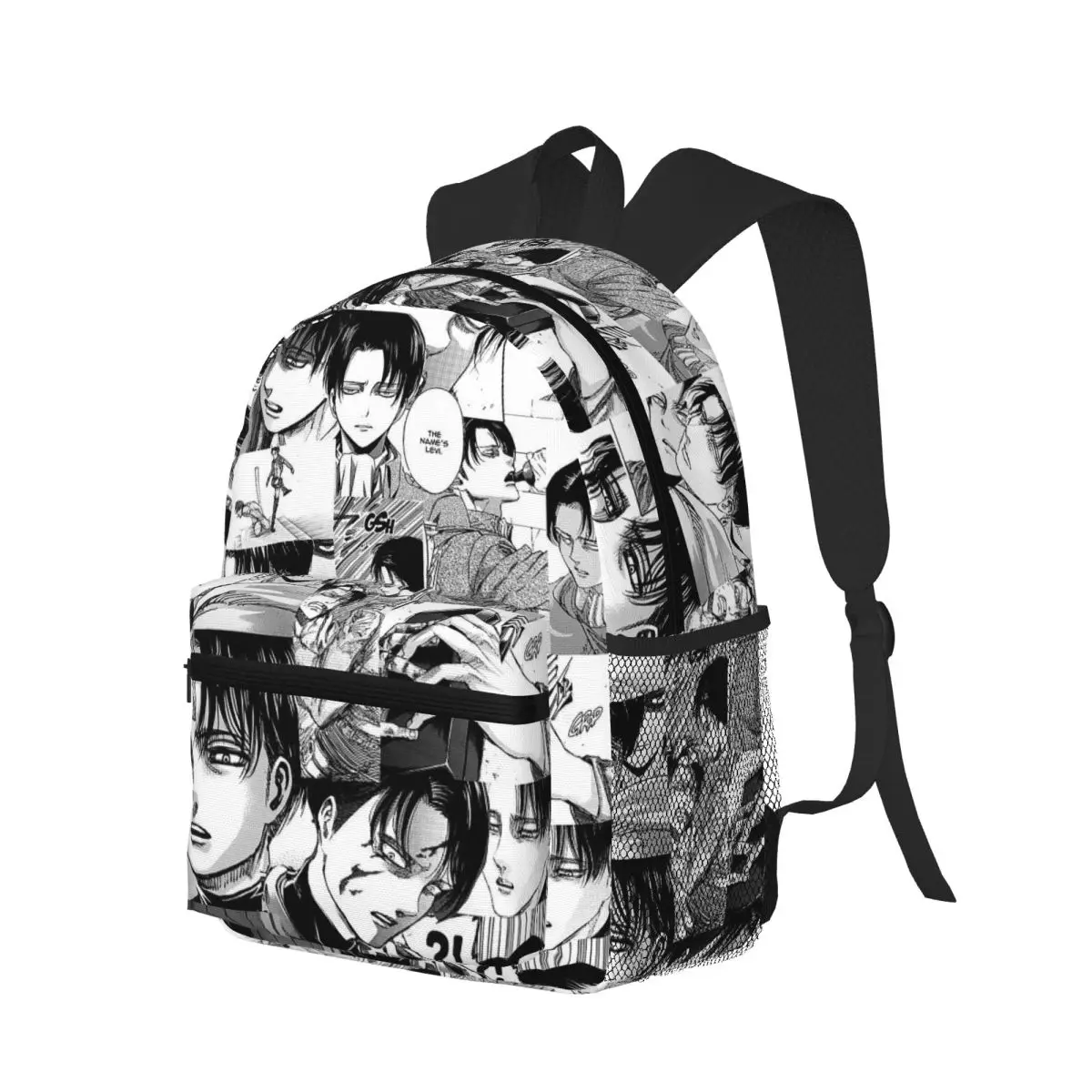 Levi Ackerman Attack On Titan Student Backpack School Bag Hiking Travel Daypack for Men Women Bookbag Shoulder Bags