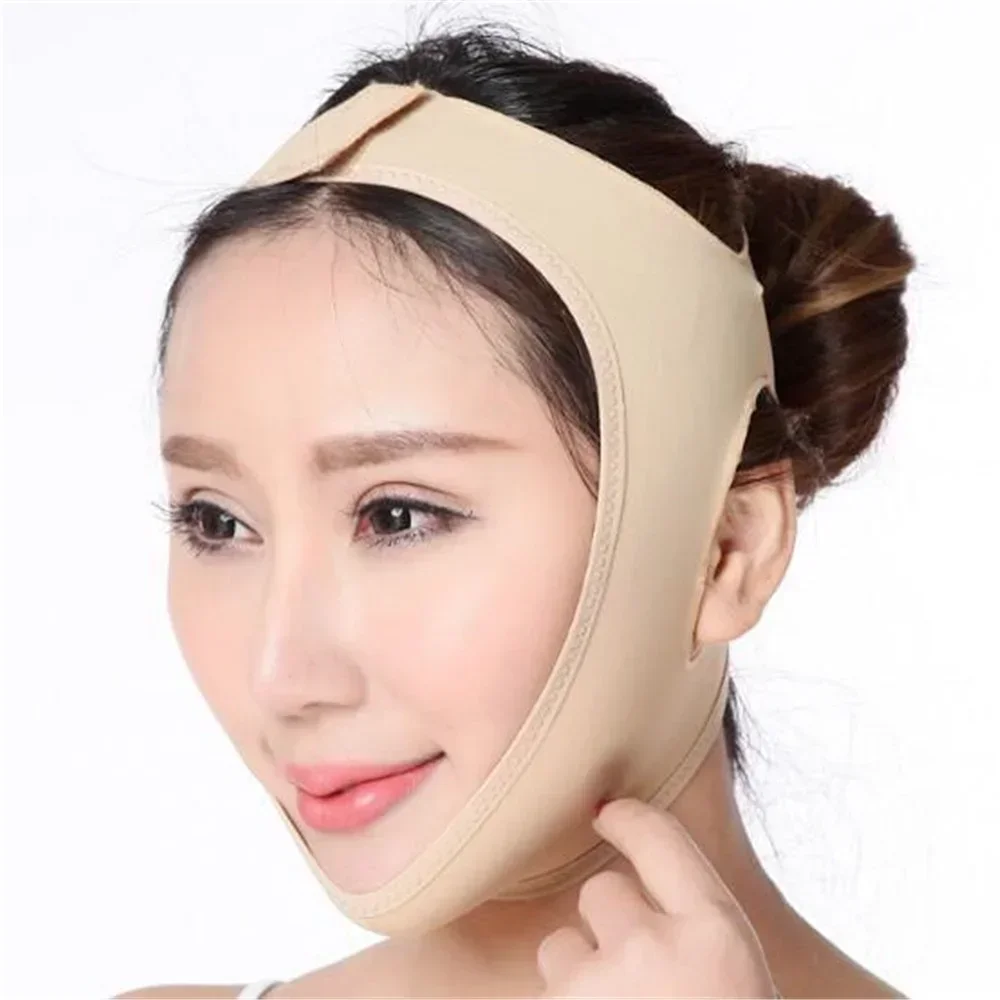 Elastic Face Slimming Bandage V Line Face Shaper Women Chin Cheek Lift Up Belt Facial Massager Strap Skin Care Tool Beauty Jade