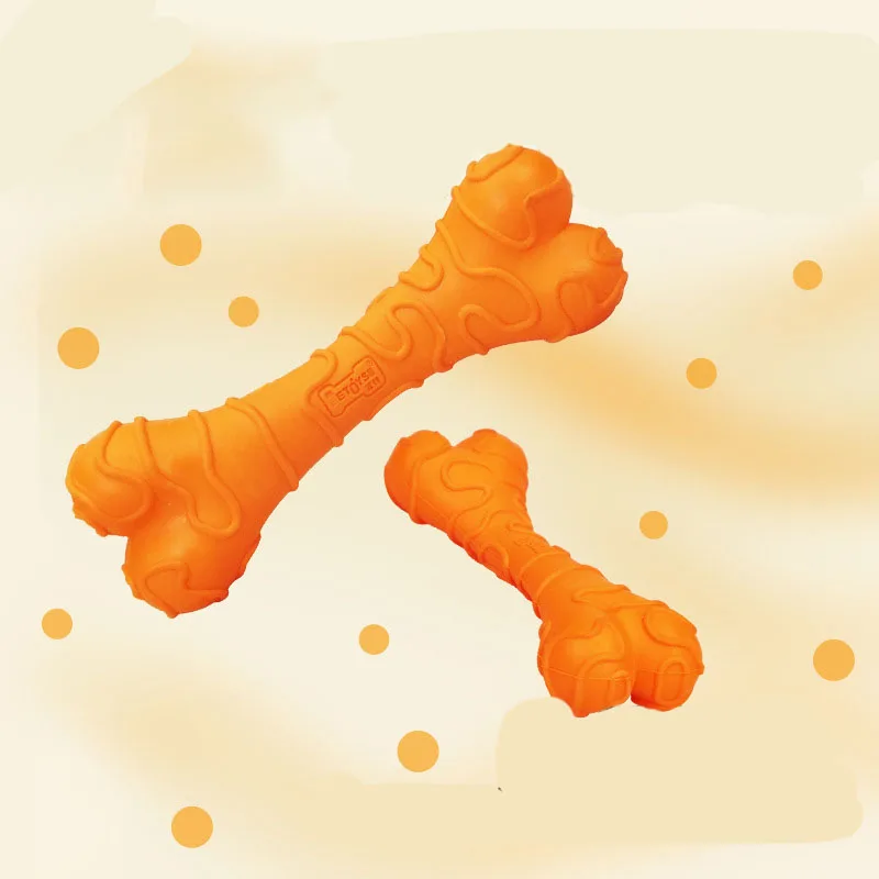 ألعاب الكلاب الصغيرة والمتوسطة المطاطية على شكل عظمة الجبن قابلة للمضغ للقطط والكلاب، لعبة مضغ فعالة لتنظيف الأسنان #4