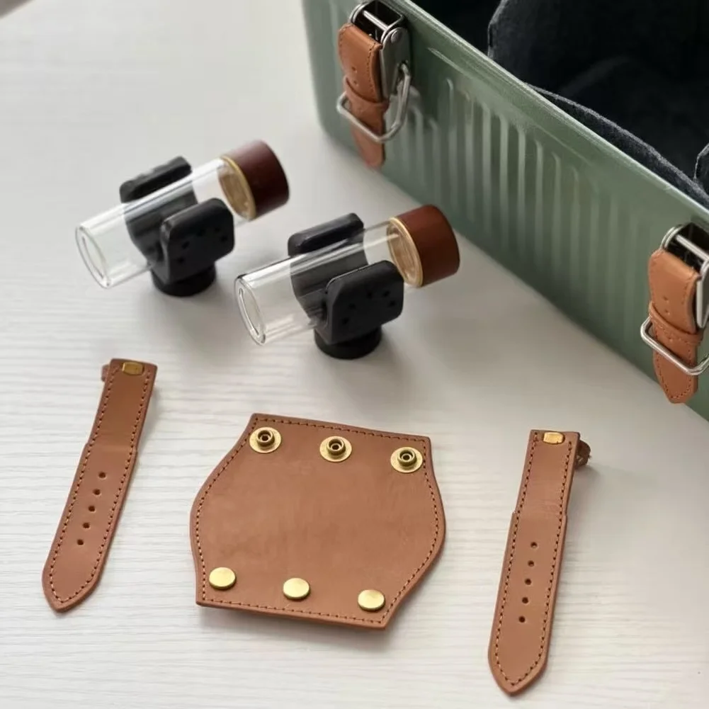 /Magnetic /Clips /Leather Handle Inner Liner For Camping Coffee Box Accessories Outdoor Picnic Storage Organizer Kit
