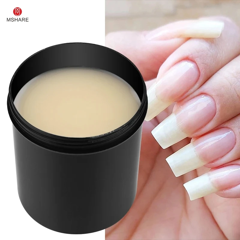 MSHARE 1kg Medium Thick Natural Looking Gel Self Leveling Nail Extenision Builder UV Nail Gel