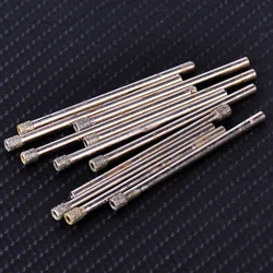 LETAOSK New 10Pcs 3mm Diamond Coated Drill Bit Hole Saw Core Drills for Glass Granite Marble Tile