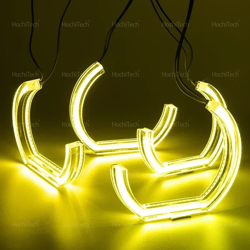 ل BMW Z3 1999 2000 2001 2002 اكسسوارات ضوء النهار DRL عيون الملاك LED CSL نمط الليمون الأصفر العلوي حلقة عدة #4