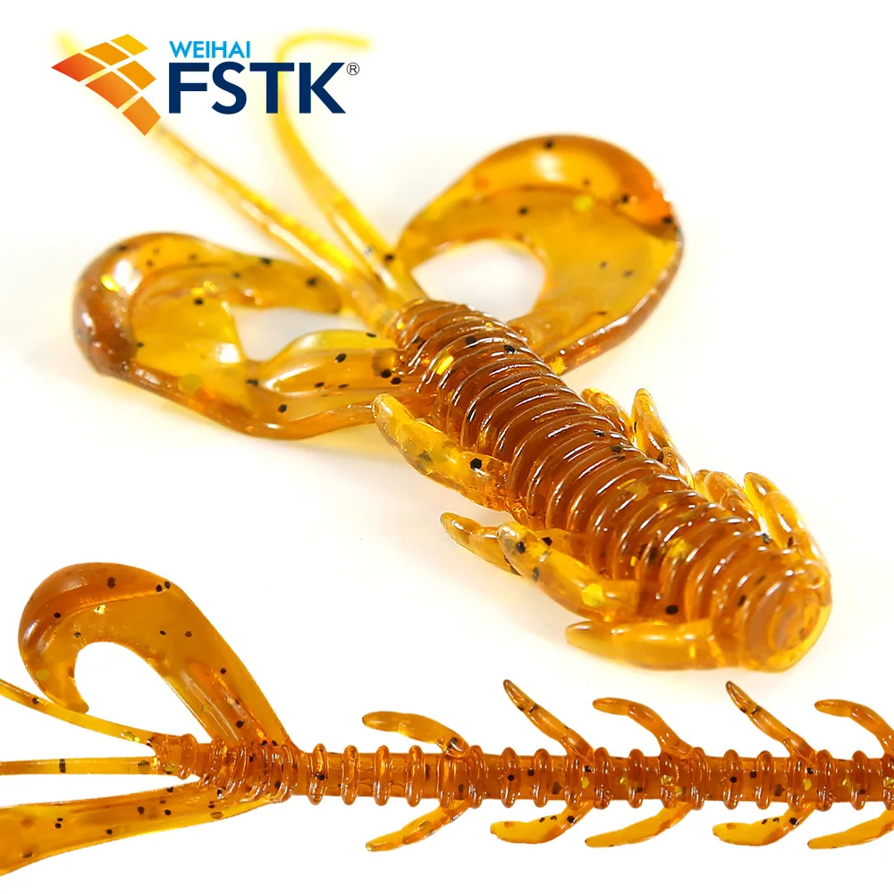 FSTK Shad Worm Soft Bait Wobblers Fishing Carp 1.9g 5.5cm Pesca Lure Bass Leurre Tackle Bass Pike Aritificial Silicone Swimbait